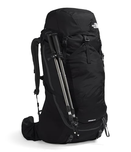 The North Face Terra 65 Backpack - Unisex Hiking Pack, Cinch-Top Opening with Zipper, Pole & Ice Axe Attachments, TNF Black/Asphalt Grey-NPF, Small/Medium - color: Tnf Black/Asphalt Grey-npf, size: Small-Medium