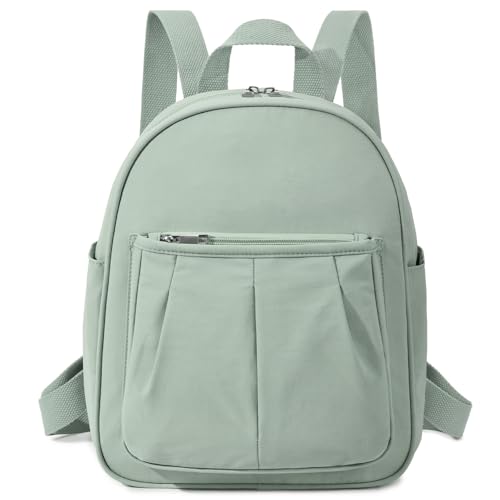 VASCHY Small Backpack for Women, Lightweight Travel Purse for Women, Waterproof Mini Backpack for Hiking, Work & Daily Use - color: Geeen