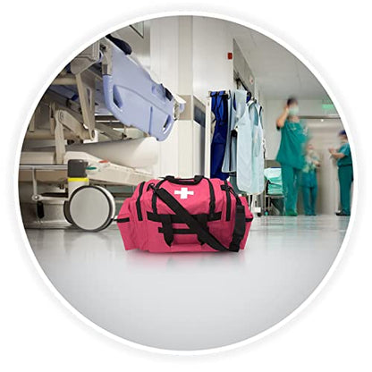 ASA TECHMED First Aid Responder EMS Emergency Medical Trauma Bag Deluxe, Pink - color: Pink