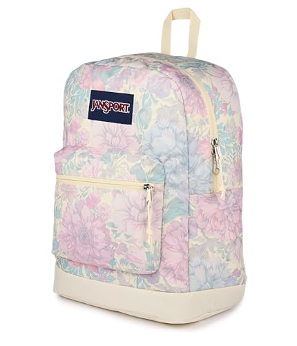 JanSport Cross Town Plus Backpack - Large Main Compartment, Side Water Bottle Pocket, 15-Inch Padded Laptop Sleeve - Faded Tapestry - color: Faded Tapestry