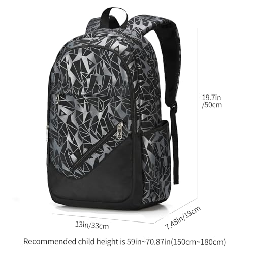 Travel Laptop Backpack, Business Slim Sturdy Water Resistant School Backpack, Gift for Men & Women, Fits 15.6 Inch Notebook - color: Black-gray