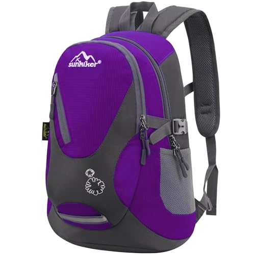 sunhiker Small Hiking Backpack Women Men 20L Lightweight Travel Backpack Daypack Casual Backpack For Cycling Outdoor Camping - color: Purple