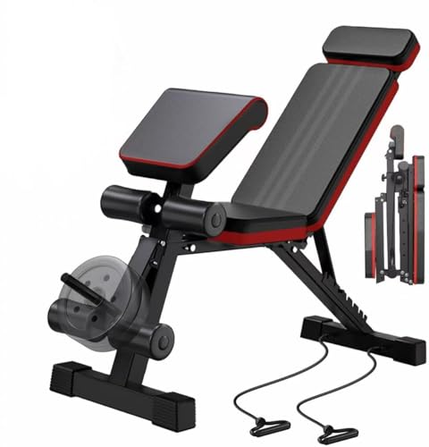 ALSO GO 2026 Weight Bench, 770LBS Adjustable Workout Bench Foldable for Home Gym, Leg Extension and Extended Backrest for Bench Press Full Body Strength Training Exercise