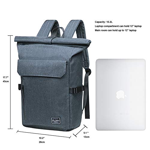 KAUKKO Casual Daypacks&Multipurpose Backpacks,Outdoor Backpack,Travel Casual Rucksack,Laptop Backpack Fits 15" - color: 12darkgrey