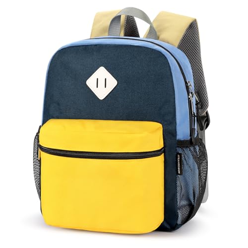 STEAMEDBUN Toddler Backpack for Boys 2-4,Kindergarten Backpack for Boys,Preschool Backpack,Mini - color: Dark Green&yellow, size: Mini - 12"H