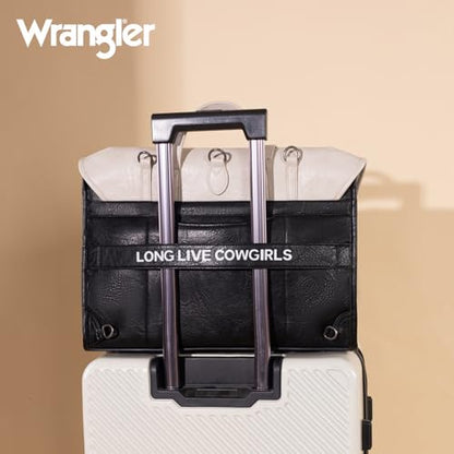Wrangler Laptop Bag for Women Messenger Bag Briefcase Computer Backpack Convertible Satchel Bag - color: Beige & Black, size: 15.6 inch