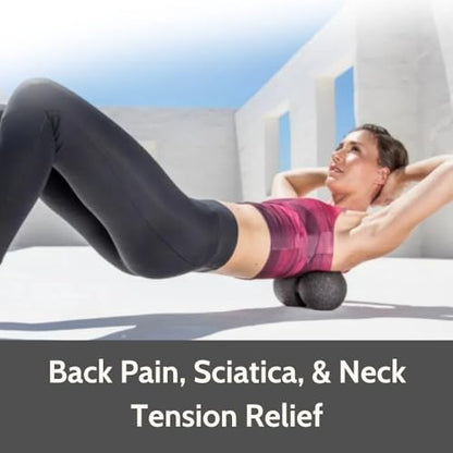 Rollga Peanut - The Better Peanut Ball Roller for Deep Tissue Massage, Mobility, Physical Therapy, Double Lacrosse Ball Massage, Back Pain, Myofascial Release, Muscle Knots, Suboccipital, & Acupoint - size: Small - 8x16cm