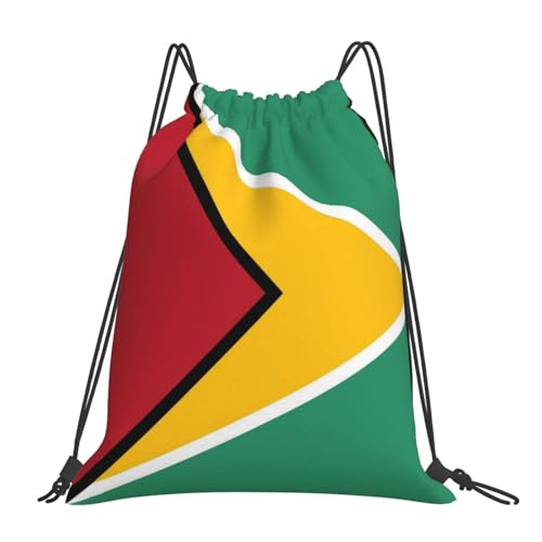 Guyana Flag Drawstring Bag Sport Gym Backpack Beach Travel Sack Draw String Yoga Bag For Men Women - color: Guyana Flag