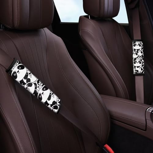 Dreaweet Car Seat Belt Cover Cute Panda Car Accessories Seatbelt Covers for Kids Women Soft Universal Seat Belt Cushion for Cars SUV Trucks Sedan - color: Panda