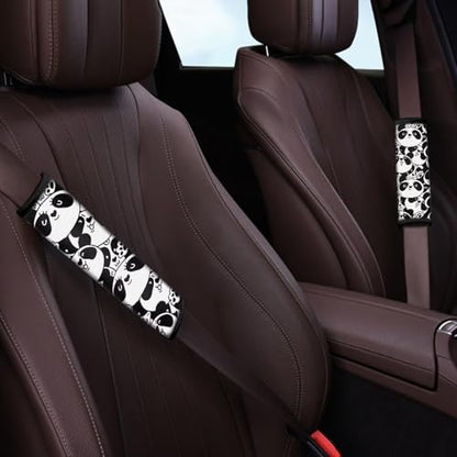 Dreaweet Car Seat Belt Cover Cute Panda Car Accessories Seatbelt Covers for Kids Women Soft Universal Seat Belt Cushion for Cars SUV Trucks Sedan - color: Panda