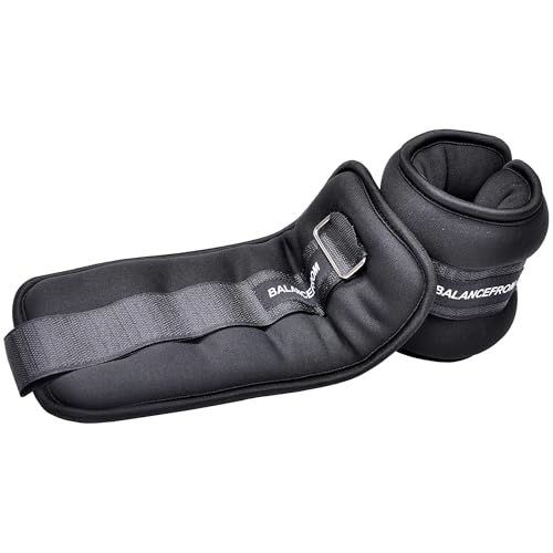 Fitvids Fully Adjustable Ankle Wrist Arm Leg Weights, 1-20LBS, Multiple Options - style: 4 lbs each (8-lb pair), Black