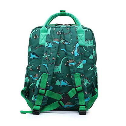 Cute Preschool Backpack Toddler School Book Bag for Girls Boys Kids Kindergarten Nursery Travel Bag with Chest Strap(15inch, Green Dinosaur) - color: Green Dinosaur, size: 15inch