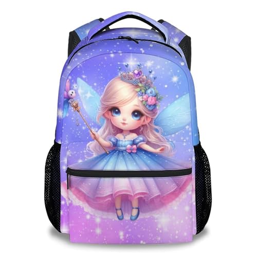 Kids Backpack - Fairy Backpacks for Girls - Cute Bookbag for Kids Toddler - Back to School Gifts - School Bag for Kindergarten/Preschool/Elementary(17 Inch) - color: Color-6