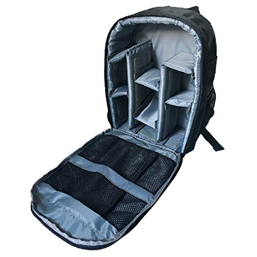 Elonglin Camera Backpack Waterproof Bag Compact Camera Cases for DSLR/SLR and Accessories (Black 4) - color: Grey Liner