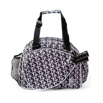 Pik’le’Ball Sport Premium Women's Pickleball Bag – Stylish and Versatile Sports Bag with Water Bottle Holder, Padded Paddle Pocket, and Spacious Design (fits 2+ Paddles!) - color: Court Couture Black