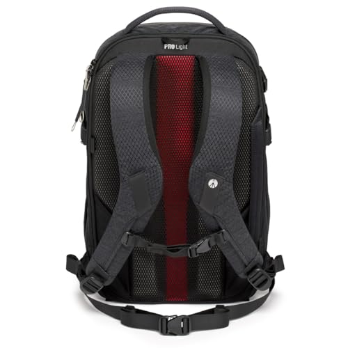 Manfrotto PRO Light Frontloader M, Professional Camera Backpack, Side and Front Access, Tripod Mount, Padded Backpack with Interchangeable Dividers, Black
