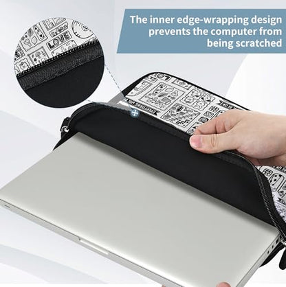 RICHEN Messenger Bag Carrying Case Sleeve with Handle Accessory Pocket Fits Laptops/Notebook/ebooks/Kids tablet/ipad (11-13.3 inch, Animal Cartoon) - color: Animal Cartoon, size: 11-13.3 inch