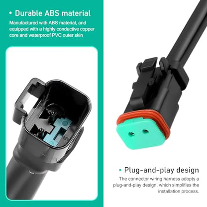 WZP 2PCS 2Pin Deutsch DT DTP Wiring Harness Adapters Connectors Splitters, Waterproof Y-Shape Dual Harness Splitters, Universal for LED Cubes Work Light LED Light Bar Pod Fog Driving Lights