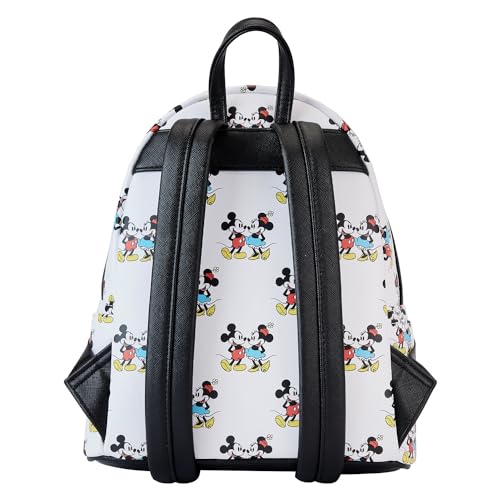 Loungefly Disney Mickey and Minnie Mouse Classic All Over Print Womens Double Strap Shoulder Bag Purse