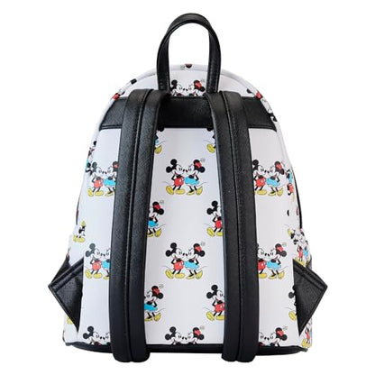 Loungefly Disney Mickey and Minnie Mouse Classic All Over Print Womens Double Strap Shoulder Bag Purse