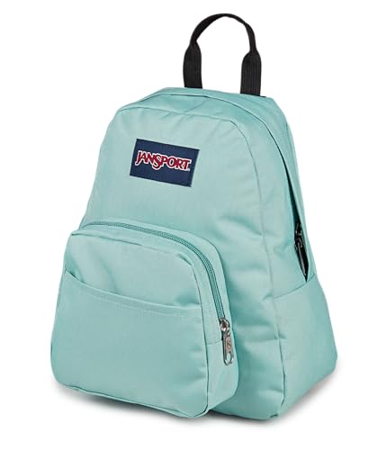 JanSport Half Pint Mini Backpack, 10.2 L - Durable Mini Bag Purse with Adjustable Shoulder Straps, Single Main Compartment, Zippered Stash Pocket, Faded Sage - color: Faded Sage