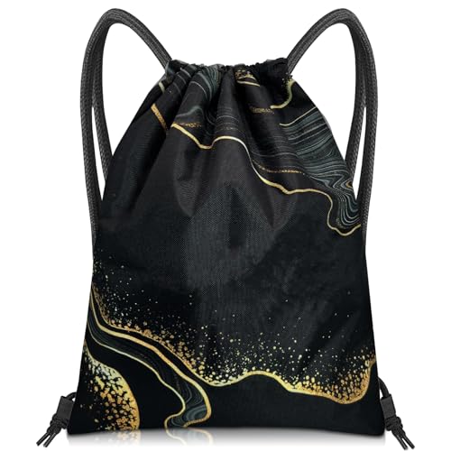 Drawstring Backpack Draw String Bag Sports Gym Bags Waterproof Cute Aesthetic Sackpack for Unisex Women Sports Beach Travel(13"×17")-Marble - color: Z13-marble
