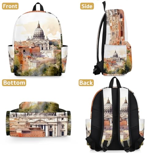 QsirBC Small Travel Backpack City Fun Style Casual Daypack Backpacks Lightweight Waterproof College Bookbags for Women Gift