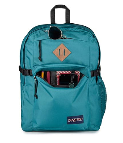 JanSport Main Campus Backpack - Travel or Work backpack w 15-Inch Laptop Sleeve and Dual Water Bottle Pockets, Emerald Pool - color: Emerald Pool