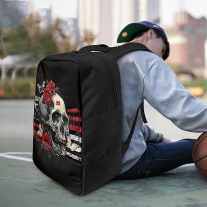 Basketball Backpack With Separate Ball Compartment And Shoes Fit Basketball Volleyball Football - color: Rose Skeleton