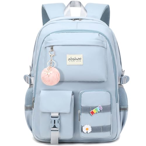 abshoo Big Student Laptop Backpack For College Women Middle High School Teen Girls Bookbag Travel Daypack (LightsteelBlue) - color: Lightsteelblue