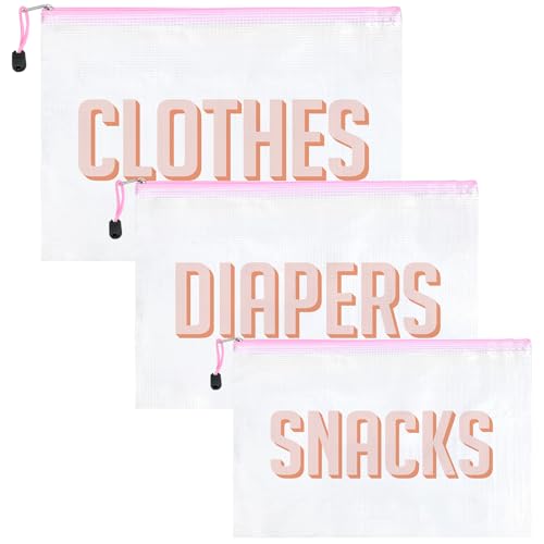 3pcs Hospital Bag Organizing Pouches for Labor and Delivery, Maternity Essentials Diaper Bag Organizer for Mom Travel - White,Medium - color: White, size: Medium
