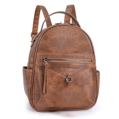 KITEVIUN Mini Backpack Purse for Women Fashion Cute Small Travel Backpacks Daypacks Shoulder Handbag - color: 03-brown