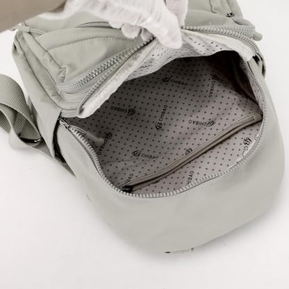 Mini Backpack Purse for Women Lightweight Nylon Casual Bag Small Daypacks for Work Travel (C Light Purple) - color: C Light Purple