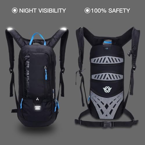 WINDCHASER Cycling Backpack, 10L Bicycle Backpack Waterproof Breathable Bag for Outdoor Travel Hiking Climbing Biking Running Skiing (Black) - color: Black