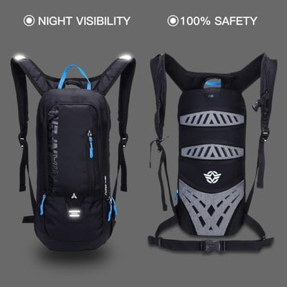 WINDCHASER Cycling Backpack, 10L Bicycle Backpack Waterproof Breathable Bag for Outdoor Travel Hiking Climbing Biking Running Skiing (Black) - color: Black