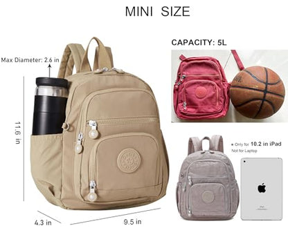 Mini Hiking Waterproof Backpack Purse for Women and Men,Travel Backpack 5L - color: Beige