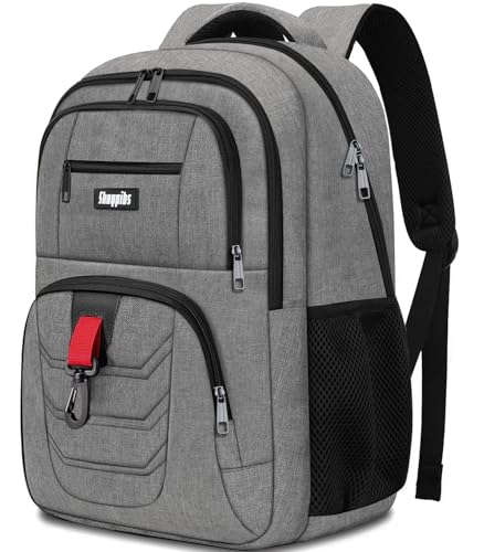 Skaypibs School Backpack for Boys Teens, Backpack for Men Women, 15.6 Inch Laptop Backpacks with USB Port, Water Resistent book bag, Work College Student Bookbag, back pack, Grey - color: A10-grey, size: 15.6 Inch