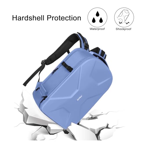 MOSISO Camera Backpack, DSLR/SLR/Mirrorless Photography Camera Bag 15-16 inch Waterproof Hardshell Case with Tripod Holder&Laptop Compartment Compatible with Canon/Nikon/Sony, Slate Blue - color: Slate Blue
