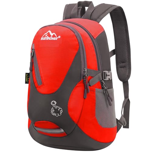 sunhiker Small Hiking Backpack Women Men 20L Lightweight Travel Backpack Daypack Casual Backpack For Cycling Outdoor Camping - color: Red