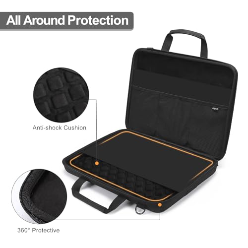 MOSISO Laptop Bag for Men,17-17.3 inch Computer Bag Compatible with Dell XPS/HP Pavilion/Ideapad/Acer/Alienware/HP Omen Notebook, Hard Shell Laptop Case with Front Pocket&Shoulder Strap, Black - color: Black, size: 17.3 inch