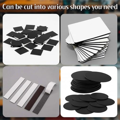 4 Pack 6''x6'' Self-Adhesive Rubber Sheet Pad 1/25 Thick Non Slip Rubber Pads Silicone Gasket Sheet for DIY Material Leveling Sealing Bumpers Furniture Protection Equipment Padding Noise Reduction