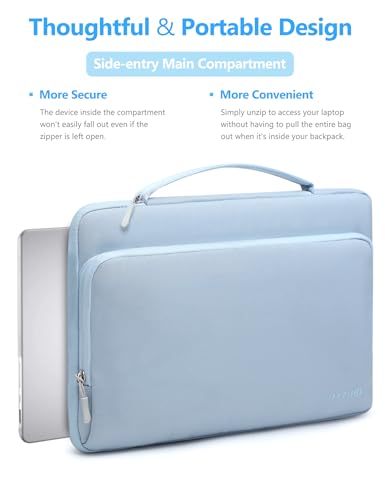 HYZUO 13 Inch Laptop Bag Case Sleeve for MacBook Air 13 M5 M4 M3 M2 M1 2026-2018 A3449, 13" MacBook Neo 2026, MacBook Pro 13 M2 M1 2026-2016, 12.9"-13" iPad Pro/Air, Surface Pro, XPS 13, Pale Blue - color: Pale Blue, size: 13 Inch