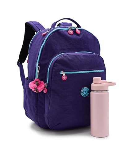 Kipling Women's Seoul Extra Large Bts 17" Laptop Backpack, Durable, Roomy with Padded Shoulder Straps, Built-In Protective Sleeve - color: Vip Purple, size: 13.5''L x 17.75''H x 9''D