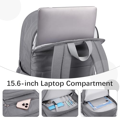 abshoo 34L Big School Backpack For College Men Women Middle High School Teen Bookbag Travel Backpacks Daypack (Grey) - color: Grey
