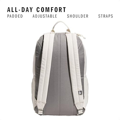 adidas Classic 3-Stripe Backpack for Laptop, School and Travel, 28L - color: Alumina Beige/Grey Four/5.0