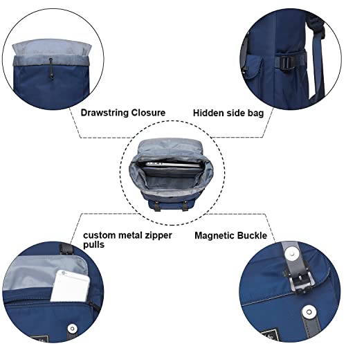 KAUKKO Travel Laptop Backpack, Outdoor Rucksack, Causal backpack Fits 15.6"(Nylon Blue) - color: 2nylon Blue, size: Large