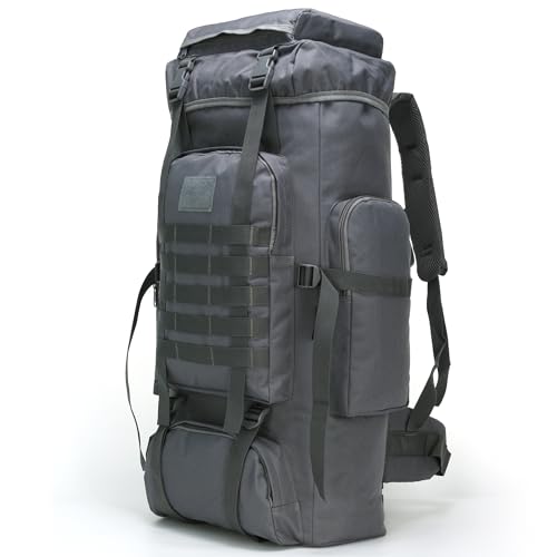 Hiking Backpack for Men 70L/100L Camping Backpack Military Rucksack Molle 3 Days Assault Pack for Climbing | Camping Backpack - color: 70l-gray