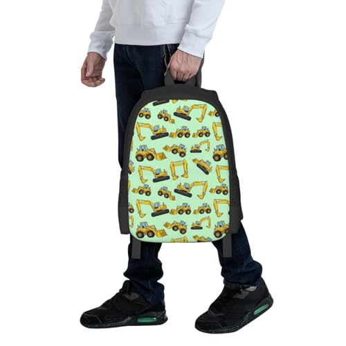 Breathable Outdoor Daypack Cartoon Construction Truck Excavator, Durable Anti Theft Travel Backpack Adjustable Strap Shoulder Bag for Hiking Camping City Walking - color: Design (877)
