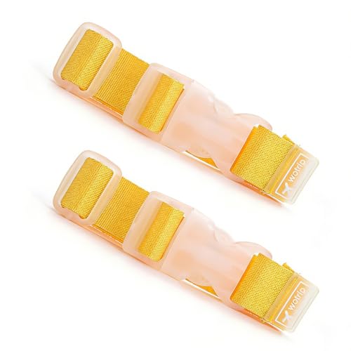 Luggage Strap 2 Pack, Adjustable Quick Release Buckle, Security Travel Strap for Suitcase and Backpack (Yellow) - color: Yellow