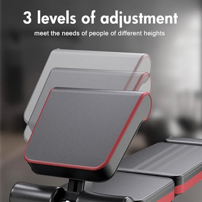 ALSO GO 2026 Weight Bench, 770LBS Adjustable Workout Bench Foldable for Home Gym, Leg Extension and Extended Backrest for Bench Press Full Body Strength Training Exercise
